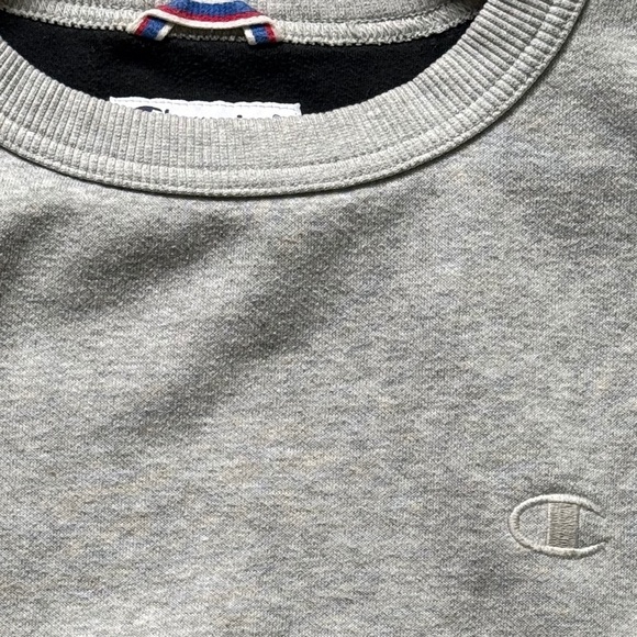 Champion Men's Crewneck, Powerblend Fleece Sweatshirt, Oxford Gray, Large - Picture 2 of 6